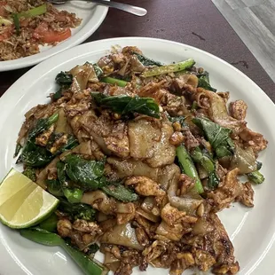 Stir Fried Wide Rice Noodles