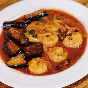 Shrimp and EggPlant Curry