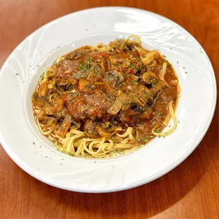 Pasta chicken Marsala