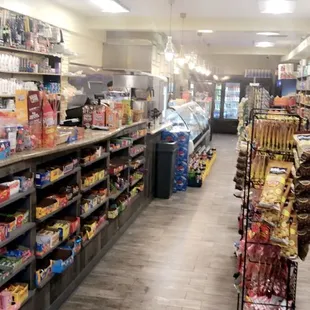 the aisles of a grocery store