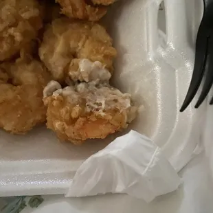 Shrimp and something unknown!