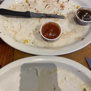Comfort Food Coma !!!! I don&apos;t remember the last time we both cleaned our plates!