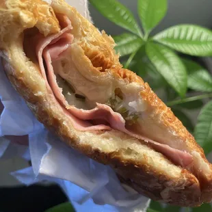 Ham and Cheese Croissant with Jalapeño