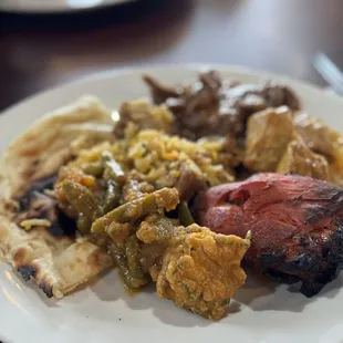  plate of food on a table