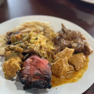  plate of food on a table