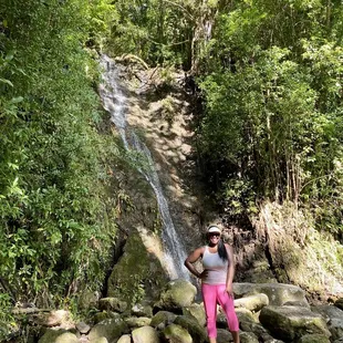 The falls were small but pretty here!