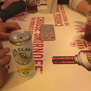 Table with drinks