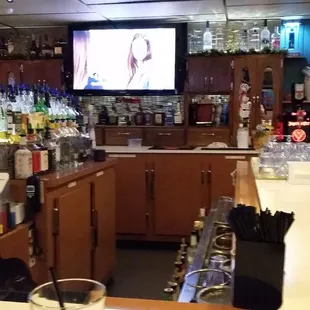 the bar area