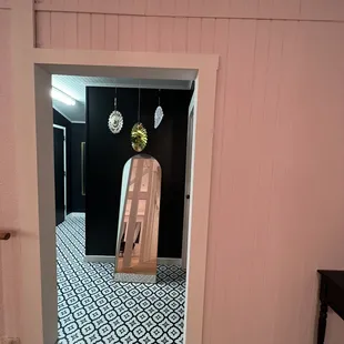 an open door to a hallway