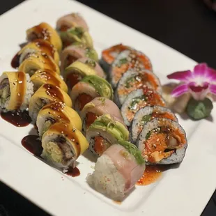 Dragon Roll, YMCA Roll and Oyshii rolls