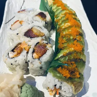 Dragon Roll and Kansas Roll