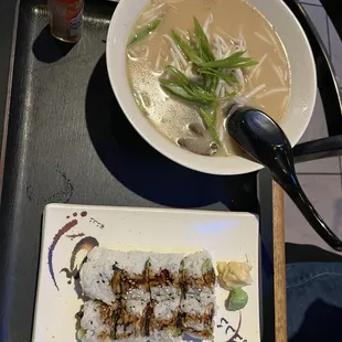 Special Ramen Combo, unagi roll
