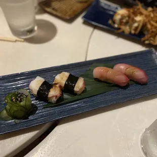 Octopus and Tuna Nigiri