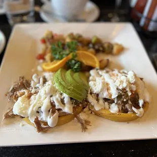 Carnitas sope eggs Benedict