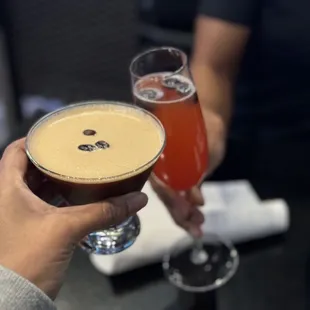Pompeii mimosa and expresso martini