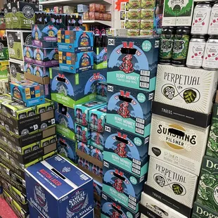 a large selection of beer