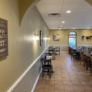the dining area of a restaurant