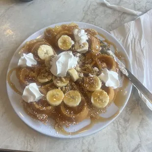 Carmel crunch waffle
