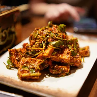 Pan-Fried Stinky Tofu