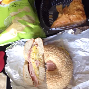 Chips ($1.49); baklava ($2.99); Sunrise on sesame ($4.99).