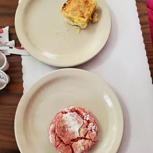 Strawberry cream cookie and lemon bar