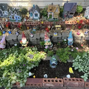 The gnome garden at the Friendship House.