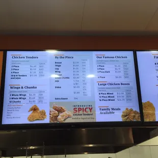Menu board