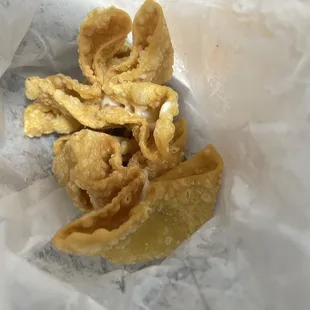 fried food in a paper bag