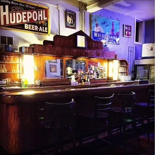 a view of the bar at the restaurant
