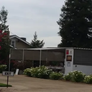a food truck parked on the side of the road