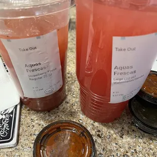 Strawberry and watermelon Aquas Frescas