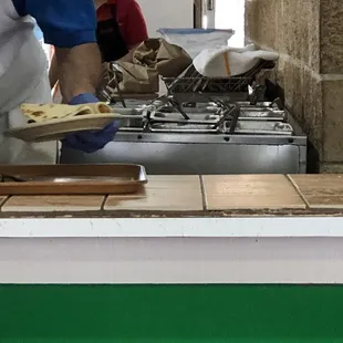 Steam table means the food sits for awhile