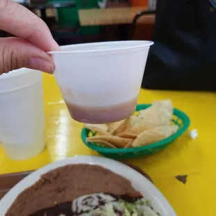 They give you about a tablespoon of salsa.