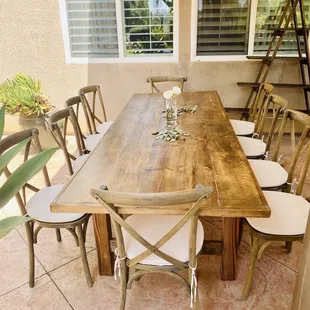 Table &amp; Chairs with cushions