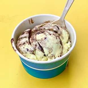 a bowl of ice cream