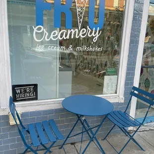 They have a few outside tables