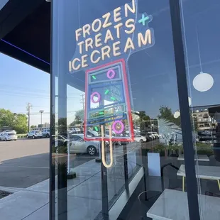 a frozen treats ice cream shop