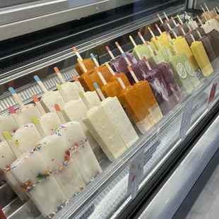 a variety of ice cream pops