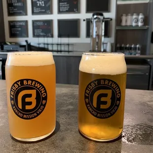 Pints in cool glasses