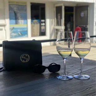 Wine in the outdoor area, great vibes