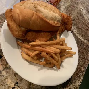 Fish Sandwich with fries