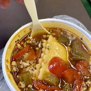 Sausage ravioli soup