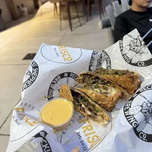 Cheesesteak egg rolls