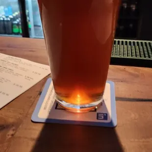 a glass of beer