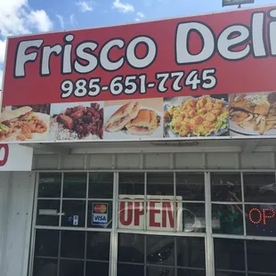 the front of the restaurant