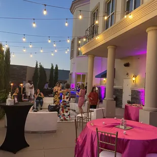 Event on the outside patio