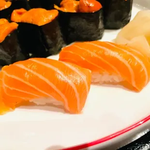 Uni and more salmon. Ask for special wasabi