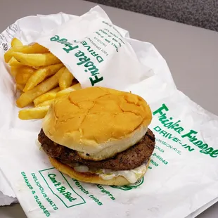 Beefburger and Fries