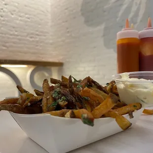 Garlic cilantro fries