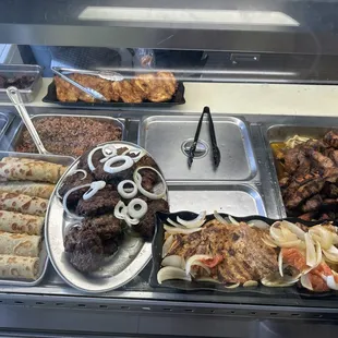 a variety of food items